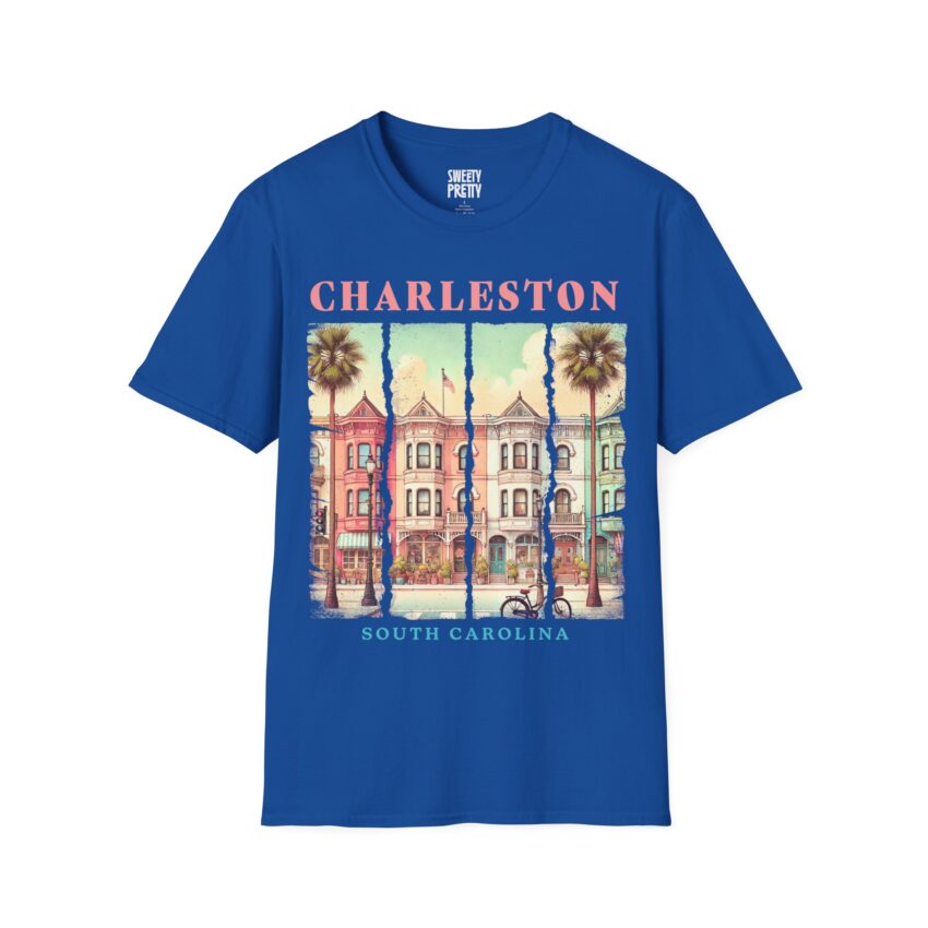Charleston Vintage Graphic T-Shirt - Softstyle Tee, Summer Fashion, Travel Gift, Beachwear, Souvenir Shirt - Image 7