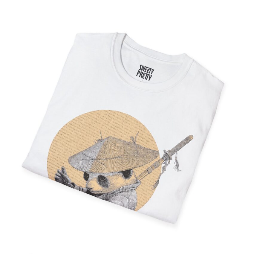 Cute Panda Warrior Unisex Softstyle T-Shirt | Fun Graphic Tee for Animal Lovers, Gifts for Birthdays and Holidays, Casual Wear - Image 2