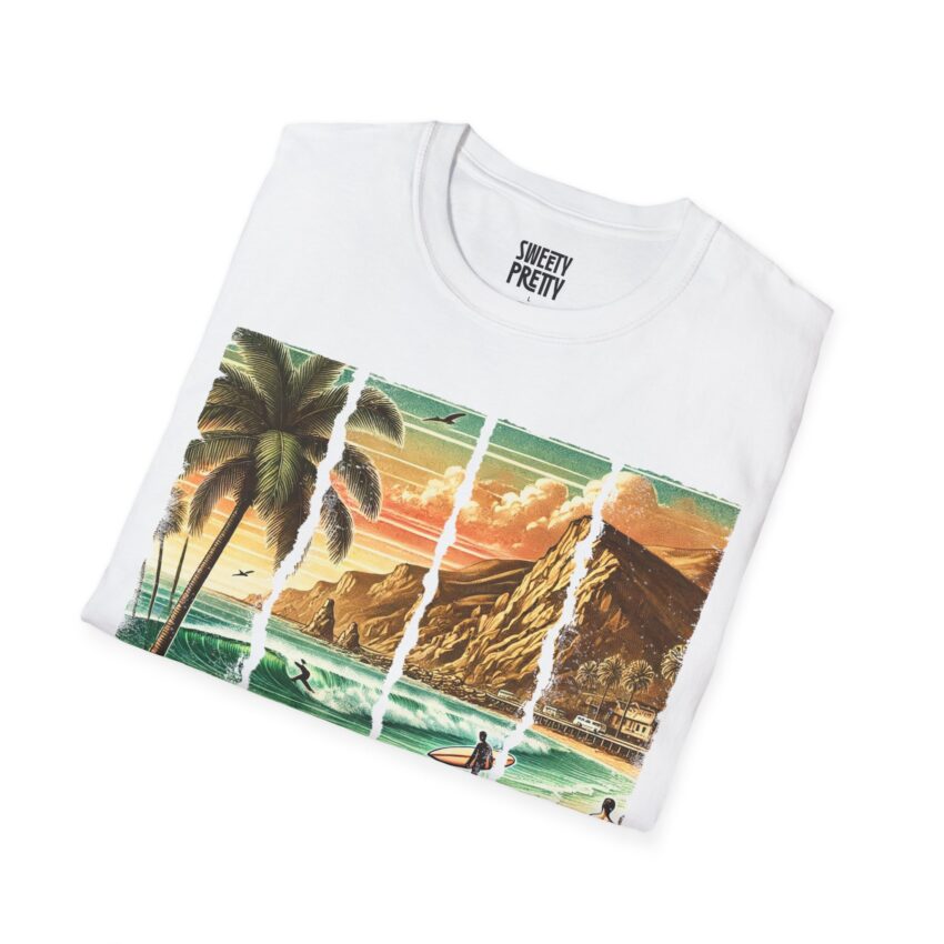Vintage Malibu Car T-Shirt, California Vibes Tee, Summer Essentials, Travel Gifts, Retro Graphic Shirt, Beachwear, Vacation Fashion - Image 2