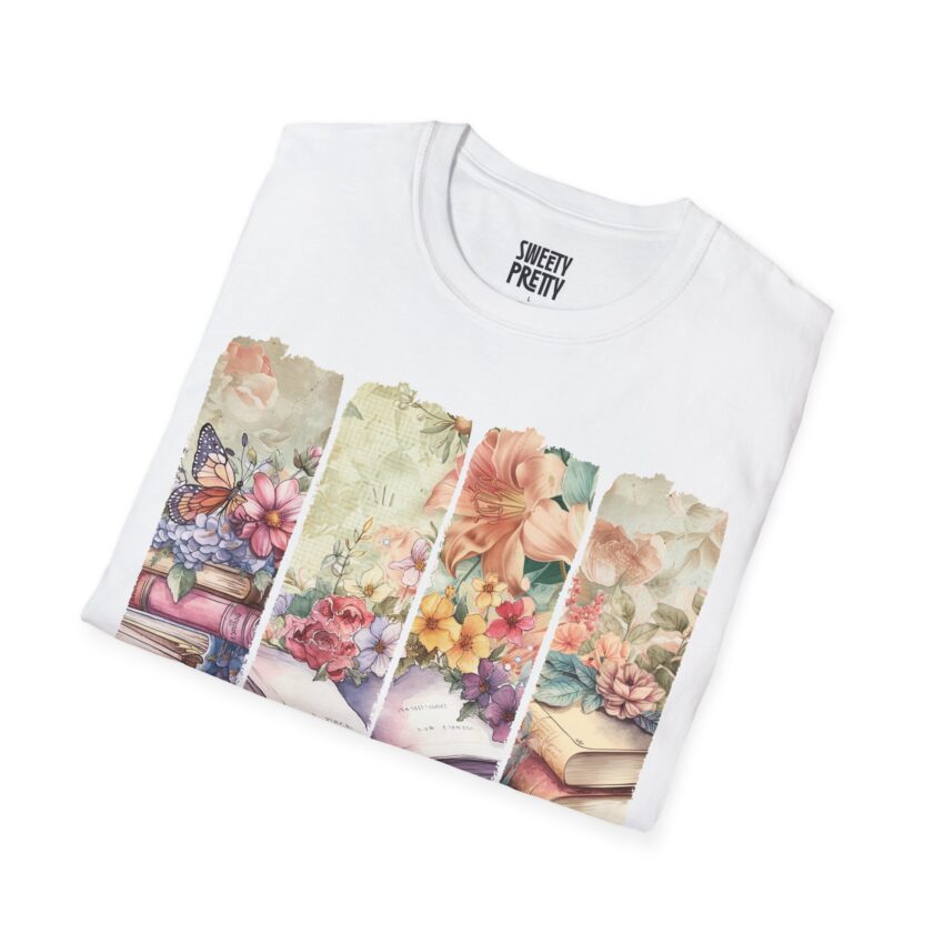 Literary-Themed Unisex T-Shirt, Perfect for Book Lovers, Mother's Day Gift, Cozy Attire, Floral Design, Reading Enthusiasts - Image 2