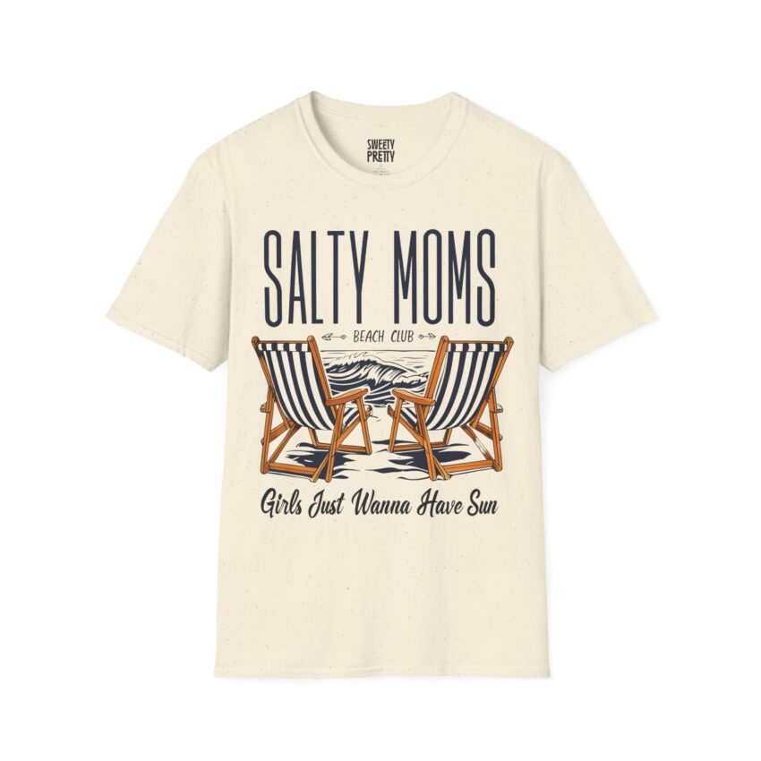 Salty Moms Beach Club T-Shirt, Summer Vibes Tee, Perfect Gift for Moms, Beach Lovers Apparel, Fun Vacation Shirt, Pool Party Outfit - Image 6