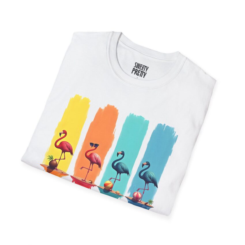 Vibrant Flamingo T-Shirt, Unisex Graphic Tee for Summer, Beach Vibes, Tropical Fun, Perfect Gift for Bird Lovers - Image 2