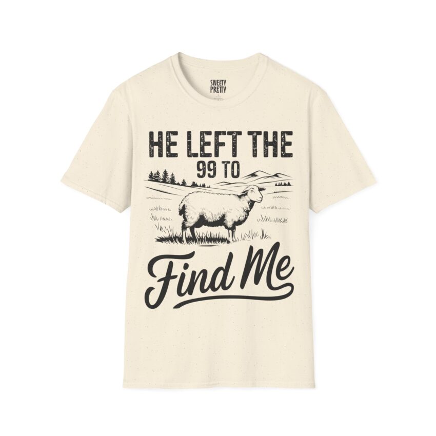 He Left the 99 Unisex Softstyle T-Shirt, Faith-Based Gift, Christian Apparel, Religious Tee, Great for Church & Service - Image 8