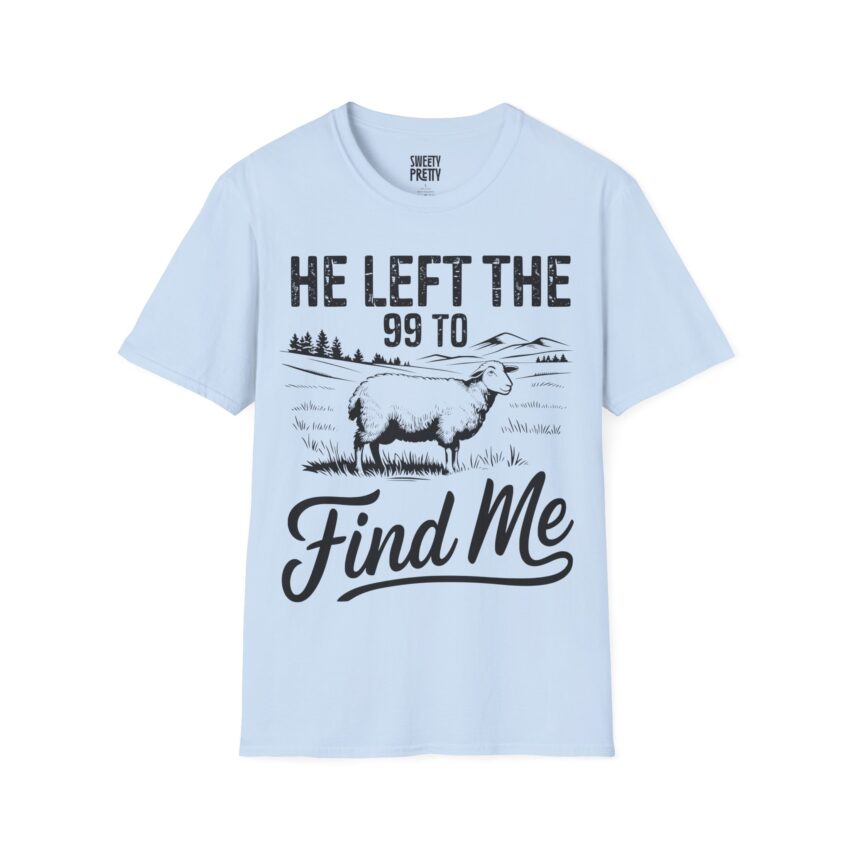 He Left the 99 Unisex Softstyle T-Shirt, Faith-Based Gift, Christian Apparel, Religious Tee, Great for Church & Service - Image 12
