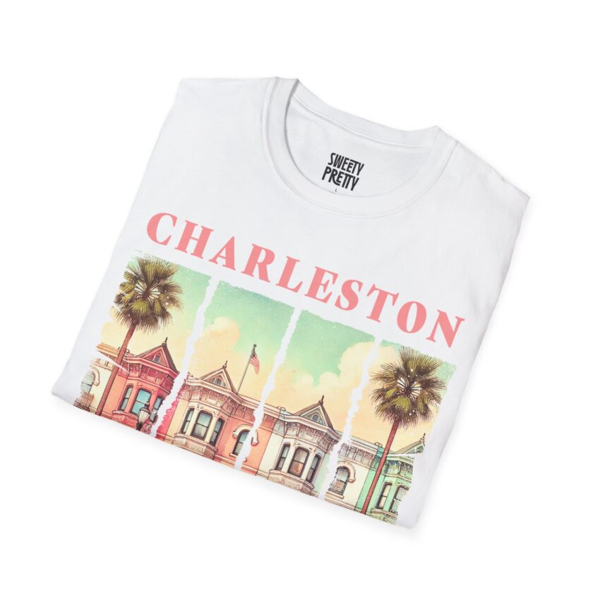 Charleston Vintage Graphic T-Shirt - Softstyle Tee, Summer Fashion, Travel Gift, Beachwear, Souvenir Shirt - Image 2
