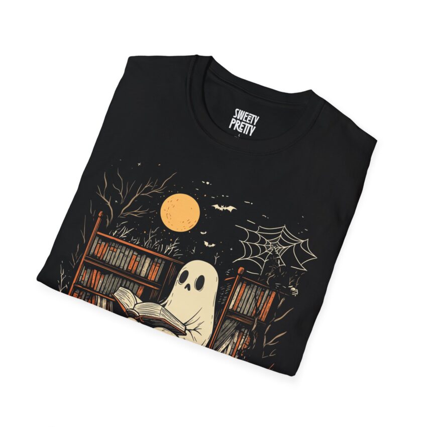 Spooky Reading T-Shirt, Halloween Tee, Ghost Shirt, Read in Peace Shirt, Unisex Halloween Apparel, Gift for Book Lovers - Image 2
