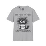 Funny Coffee Lover T-Shirt, It's Fine I'm Fine Tee, Unisex Graphic Shirt, Coffee Art Humor Top, Perfect Gift for Friends - Image 6