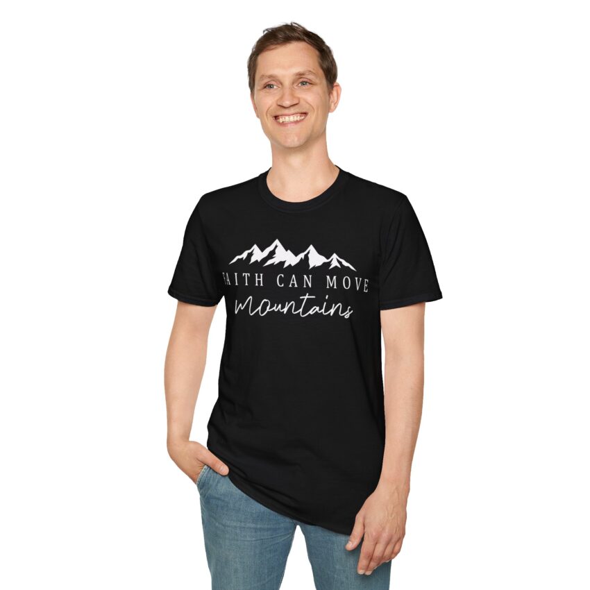 Inspirational Faith Mountain Unisex T-Shirt - Motivational Tee for Everyday Wear, Gift for Adventurers, Encouragement Apparel, [...] - Image 9