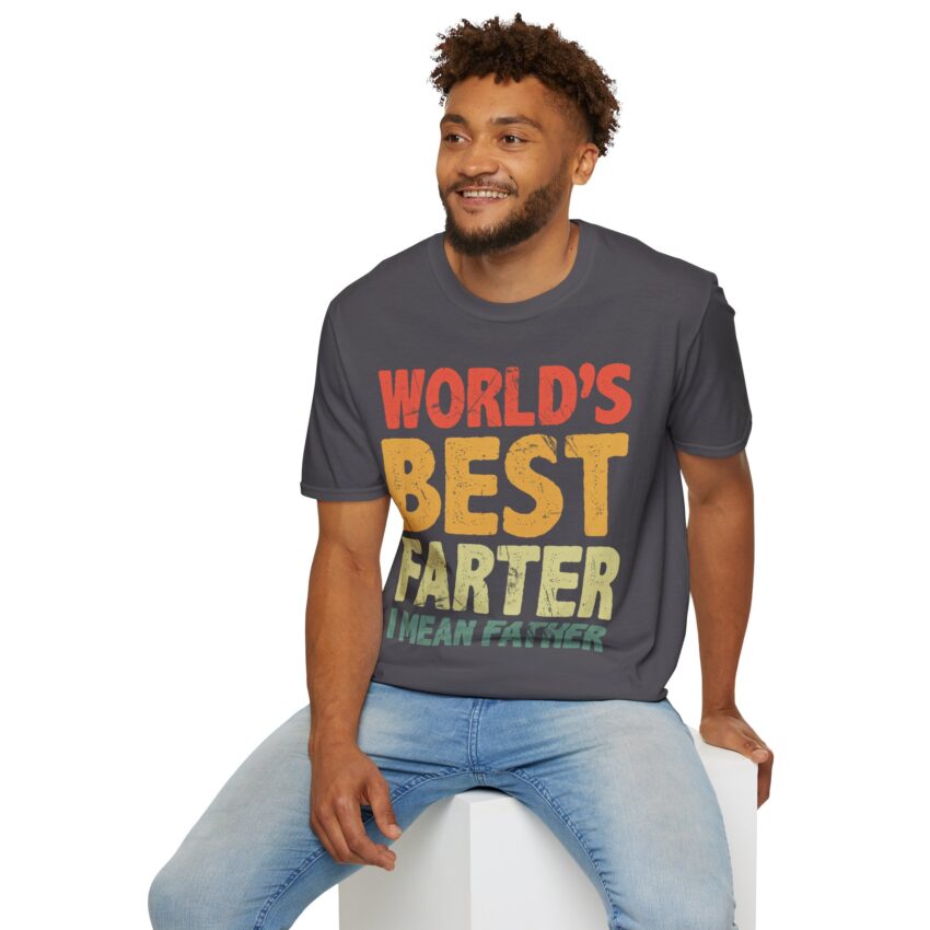 World's Best Farter Unisex T-Shirt, Funny Father Day Gift, Dad Humor Tee, Softstyle Tee, Gifts for Him - Image 10
