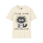 Funny Coffee Lover T-Shirt, It's Fine I'm Fine Tee, Unisex Graphic Shirt, Coffee Art Humor Top, Perfect Gift for Friends - Image 10