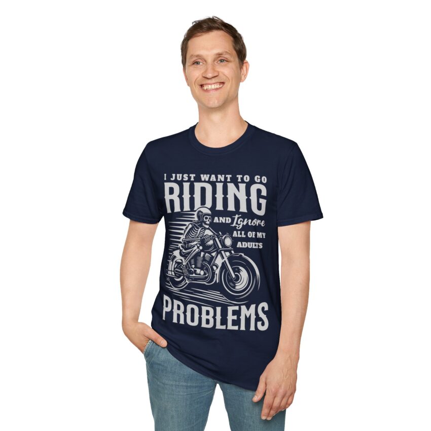 Men's Riding Humor T-Shirt, Motorcycle Lover Gift, Unisex Vintage Graphic Tee, Casual Wear, Cool Biker Apparel - Image 29