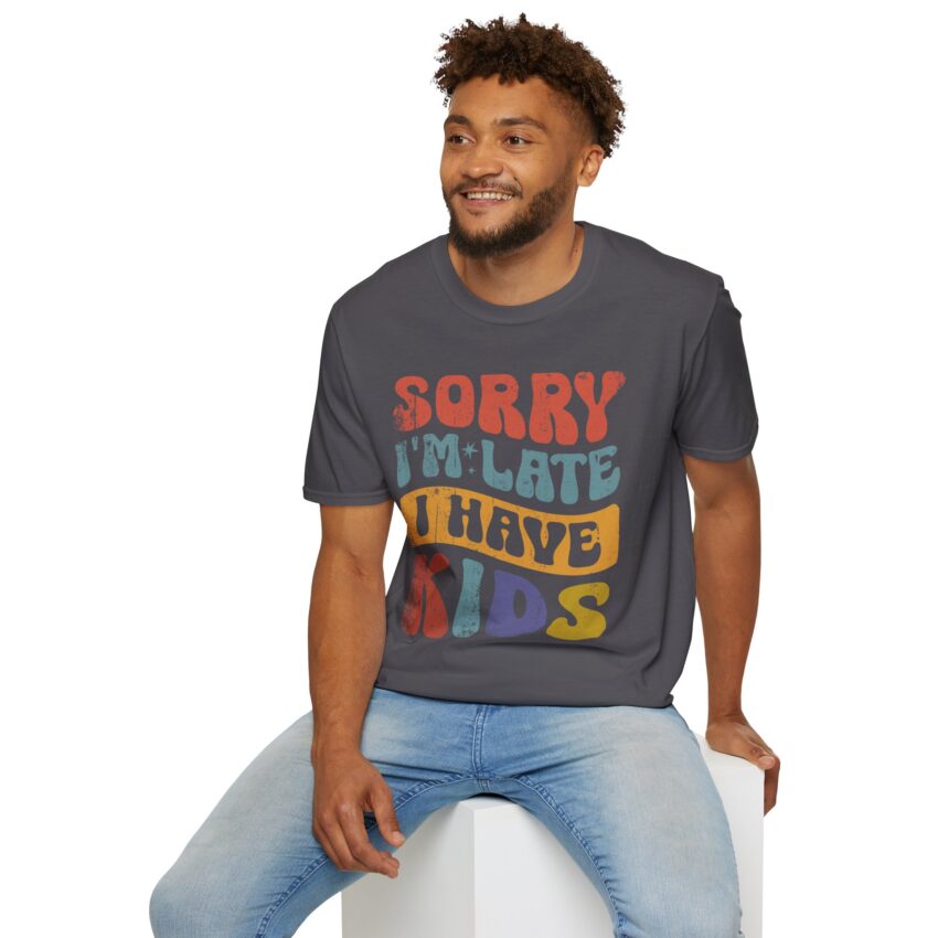 Funny Mom T-Shirt, Sorry I'm Late Graphic Tee, Gifts for Moms, Quirky Parenting Humor Shirt, Casual Everyday Style - Image 15
