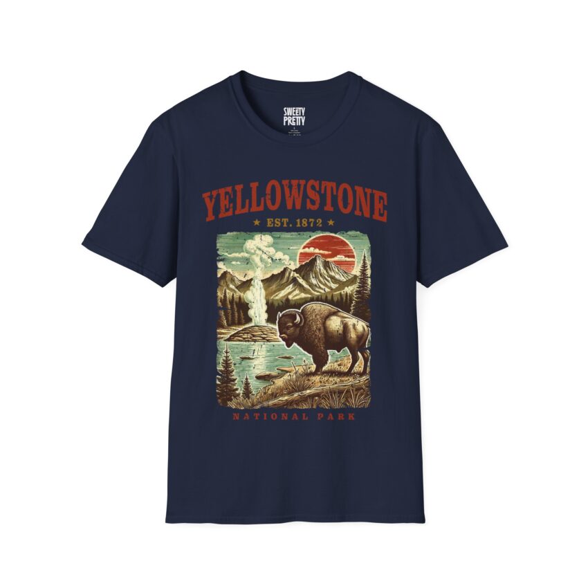 Yellowstone Vintage Graphic T-Shirt, National Park Tee, Outdoor Enthusiast Shirt, Nature Lover Gift, Adventure Wear, Unisex Casual Top - Image 8