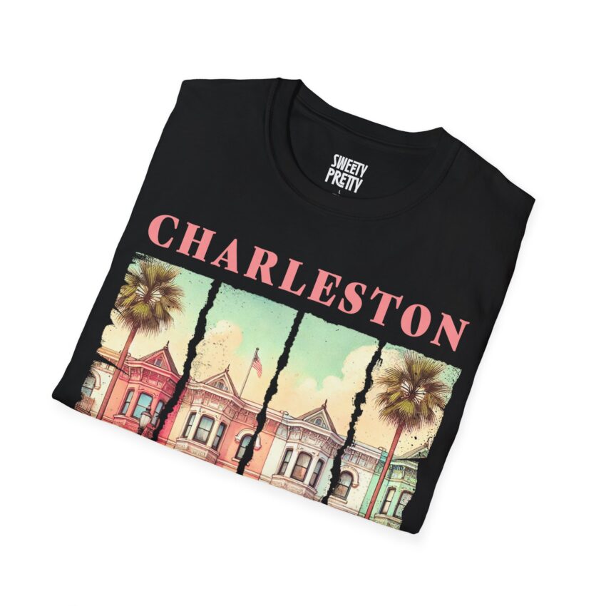 Charleston Vintage Graphic T-Shirt - Softstyle Tee, Summer Fashion, Travel Gift, Beachwear, Souvenir Shirt - Image 6
