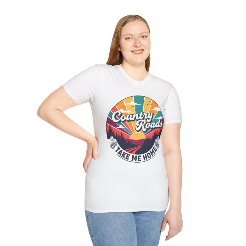 Retro Country Roads T-Shirt, Casual Tee, Outdoor Adventure Apparel, Gift for Nature Lovers, Summer Vacation Top - Image 3