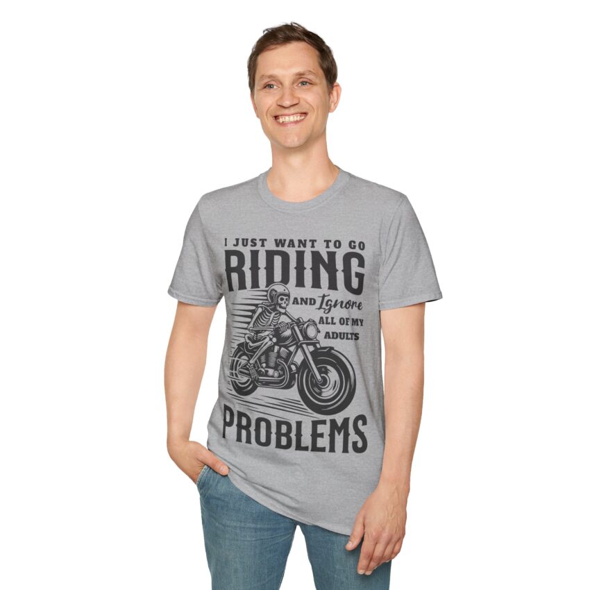 Men's Riding Humor T-Shirt, Motorcycle Lover Gift, Unisex Vintage Graphic Tee, Casual Wear, Cool Biker Apparel - Image 14