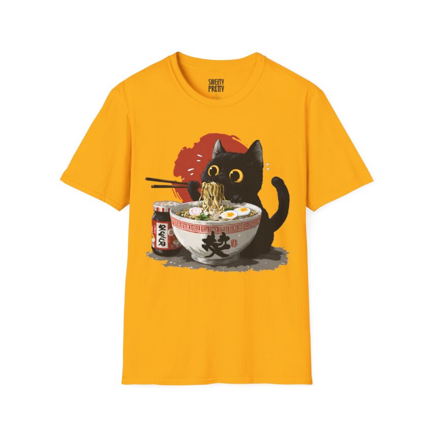 Cat Ramen Unisex T-Shirt, Cute Cat Shirt, Japanese Cat Tee, Foodie Gift, Animal Lover Apparel, Funny T-Shirt for Cat Lovers - Image 8
