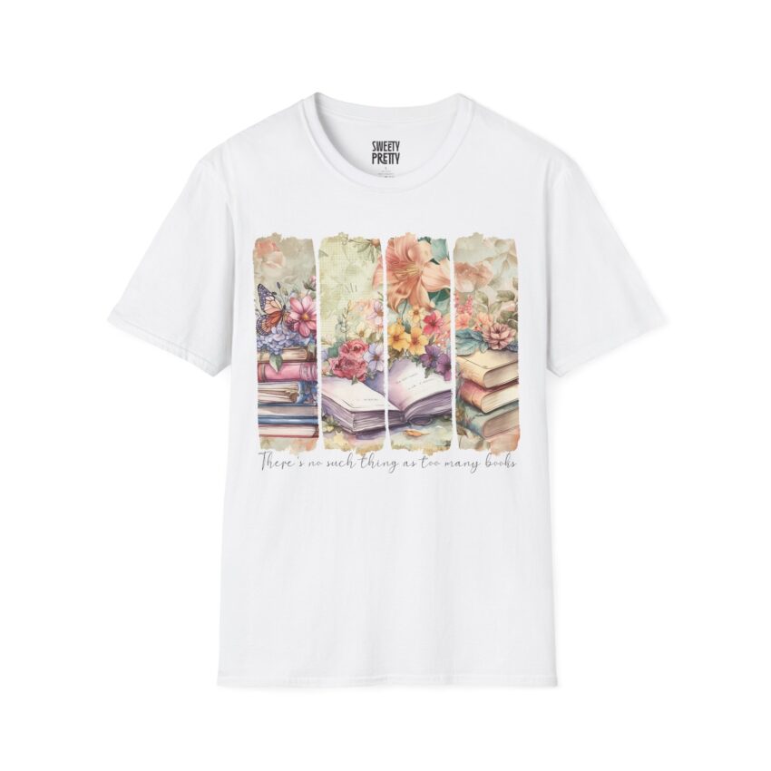 Literary-Themed Unisex T-Shirt, Perfect for Book Lovers, Mother's Day Gift, Cozy Attire, Floral Design, Reading Enthusiasts - Image 1