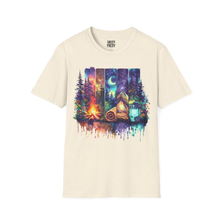 Cozy Camping Tee, Unisex Softstyle T-Shirt for Nature Lovers, Outdoor Adventure Shirt, Festival Outing Attire, Gift for Hikers - Image 6