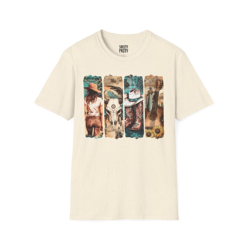 Bohemian Vibes Unisex Softstyle T-Shirt, Artistic Graphic Tee, Casual Wear, Summer Fashion, Unique Gift for Music Lovers - Image 6