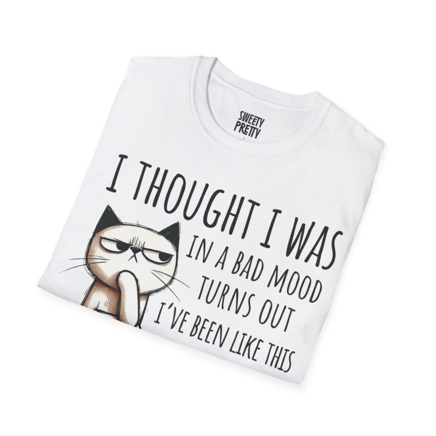 Funny Mood Cat T-Shirt, Cat Lover Gift, Humor Tee, Unisex Shirt, Casual Wear, Birthday Present, Everyday Humor - Image 2
