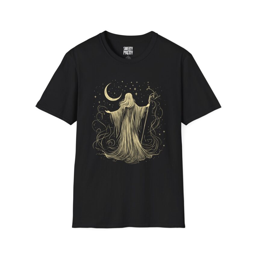 Mystical Moon Goddess T-Shirt, Casual Wear, Gifts for Witchy Friends, Halloween Apparel, Enchanted Fashion - Image 1