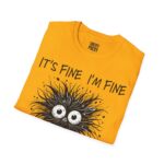 Funny Coffee Lover T-Shirt, It's Fine I'm Fine Tee, Unisex Graphic Shirt, Coffee Art Humor Top, Perfect Gift for Friends - Image 9