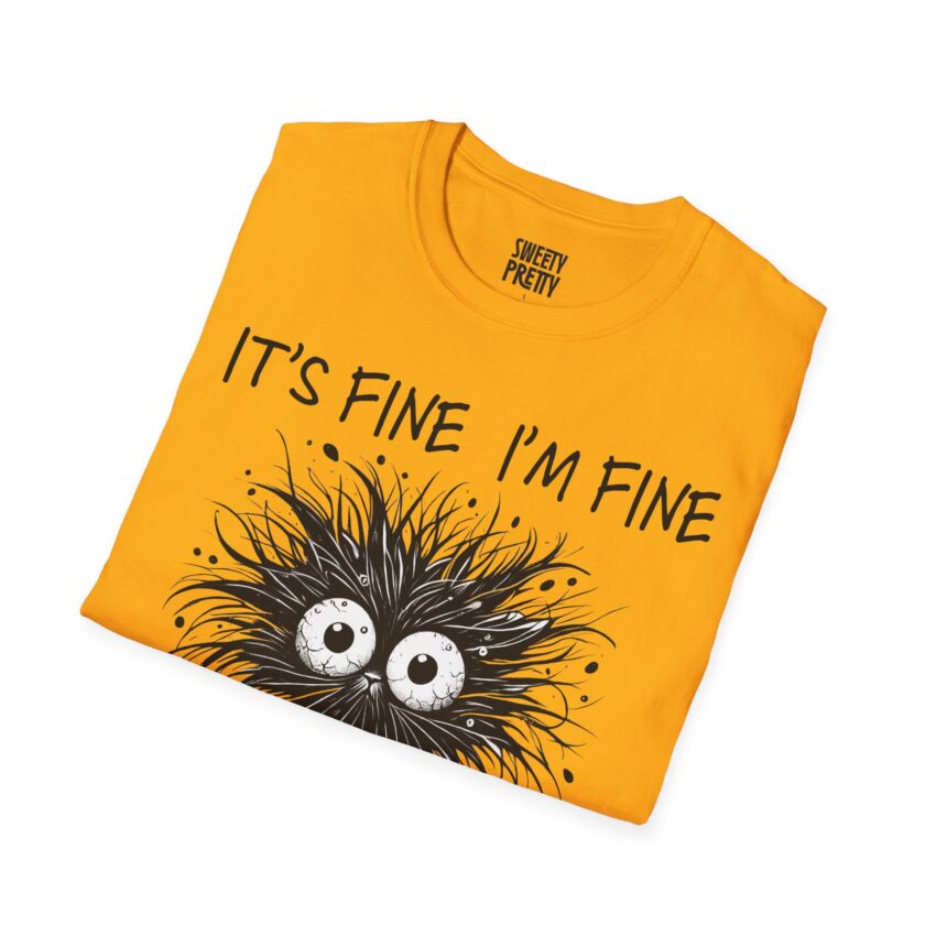 Funny Coffee Lover T-Shirt, It's Fine I'm Fine Tee, Unisex Graphic Shirt, Coffee Art Humor Top, Perfect Gift for Friends - Image 9