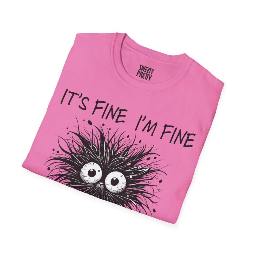 Funny Coffee Lover T-Shirt, It's Fine I'm Fine Tee, Unisex Graphic Shirt, Coffee Art Humor Top, Perfect Gift for Friends - Image 17