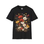 Floral Vintage Unisex Softstyle T-Shirt, Boho Tee, Gift for Her, Nature Lover T-Shirt, Spring Fashion, Casual Wear, Flower Power
