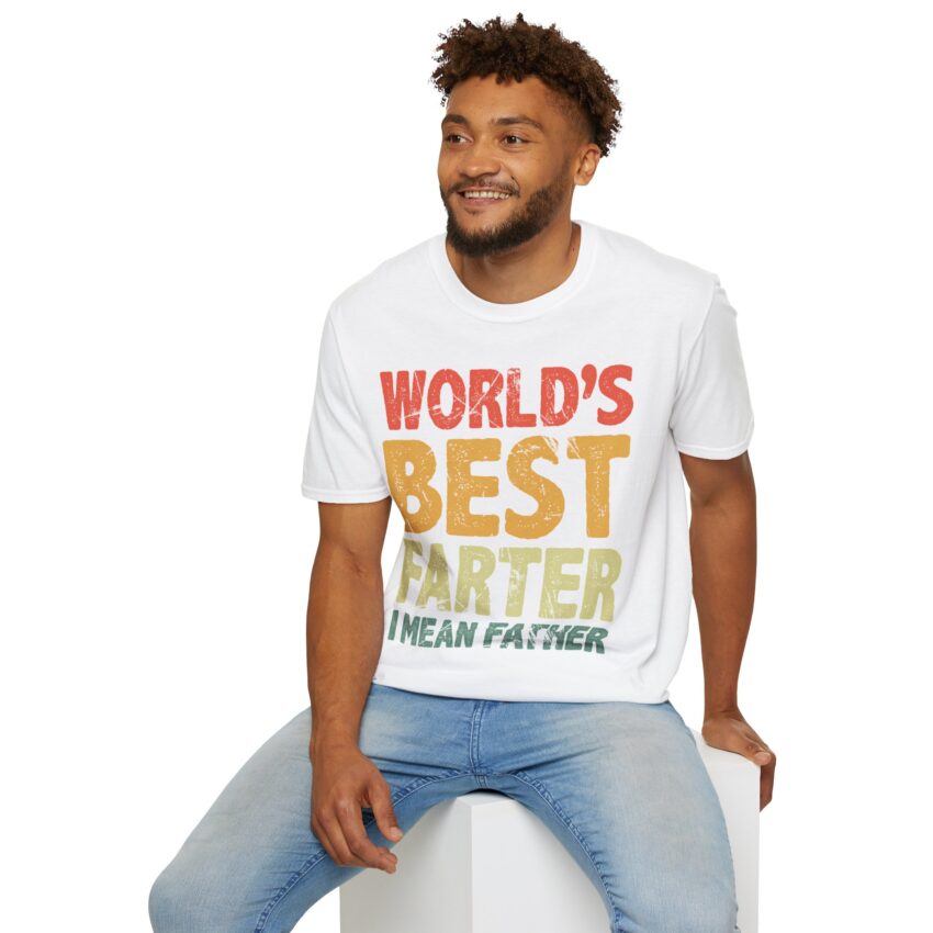 World's Best Farter Unisex T-Shirt, Funny Father Day Gift, Dad Humor Tee, Softstyle Tee, Gifts for Him - Image 5
