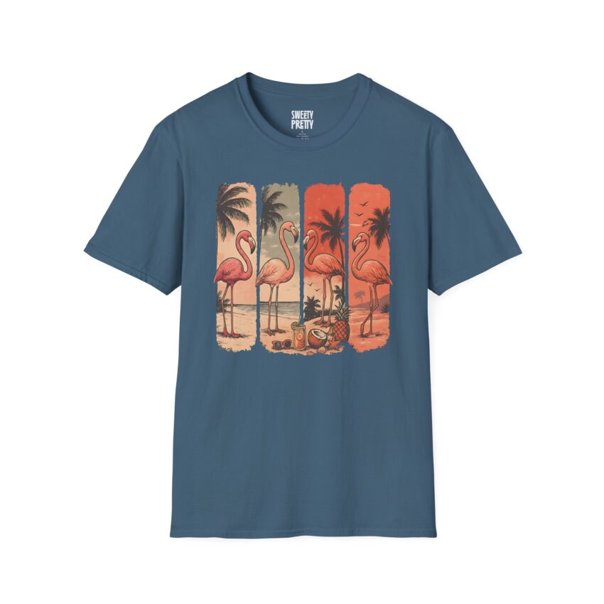 Tropical Flamingo T-Shirt, Beach Vibes, Summer Apparel, Unisex Fashion, Casual Outfit, Gift for Her, Vacation Wear - Image 11