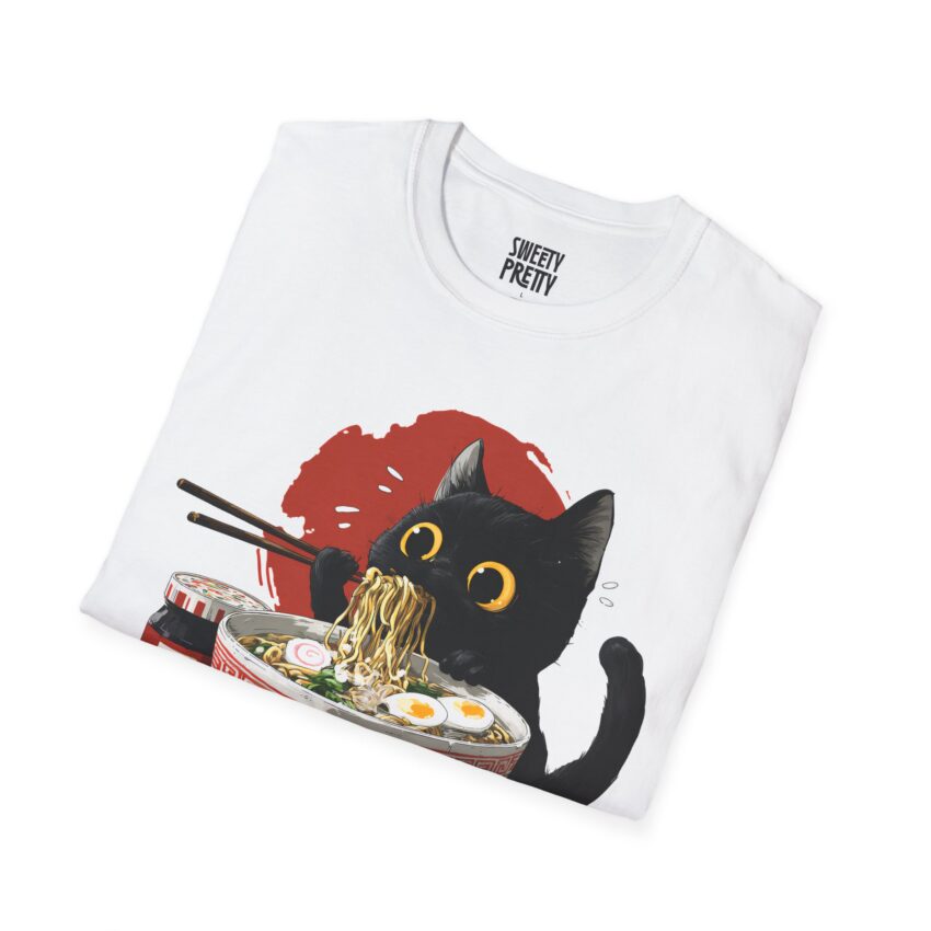 Cat Ramen Unisex T-Shirt, Cute Cat Shirt, Japanese Cat Tee, Foodie Gift, Animal Lover Apparel, Funny T-Shirt for Cat Lovers - Image 2