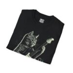 Rockin' Cat Unisex T-Shirt, Fun Graphic Tee, Music Lover Shirt, Cat Lover Gift, Casual Wear, Unique Pet Apparel - Image 2