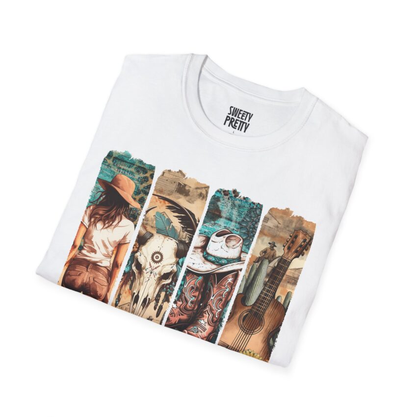 Bohemian Vibes Unisex Softstyle T-Shirt, Artistic Graphic Tee, Casual Wear, Summer Fashion, Unique Gift for Music Lovers - Image 2