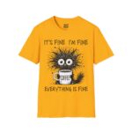Funny Coffee Lover T-Shirt, It's Fine I'm Fine Tee, Unisex Graphic Shirt, Coffee Art Humor Top, Perfect Gift for Friends - Image 8