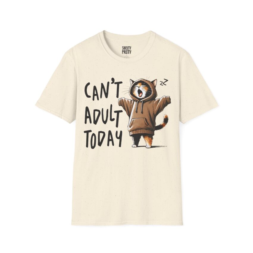 Funny Cat Graphic Tee, Can't Adult Today T-Shirt, Humorous Gift, Unisex Casual Wear, Pet Lover Apparel, Birthday Gift - Image 6