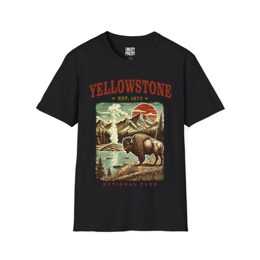 Yellowstone Vintage Graphic T-Shirt, National Park Tee, Outdoor Enthusiast Shirt, Nature Lover Gift, Adventure Wear, Unisex Casual Top - Image 4