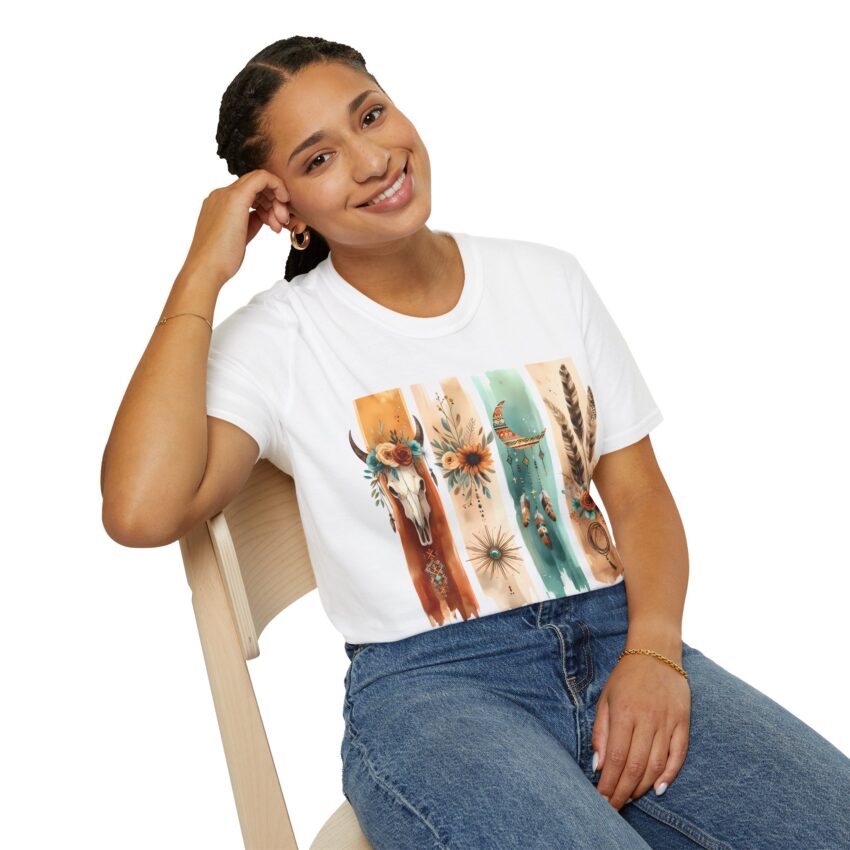 Boho-Inspired Graphic T-Shirt, Casual Wear, Gift for Nature Lovers, Summer Fashion, Bohemian Apparel, Festival Outfit - Image 4
