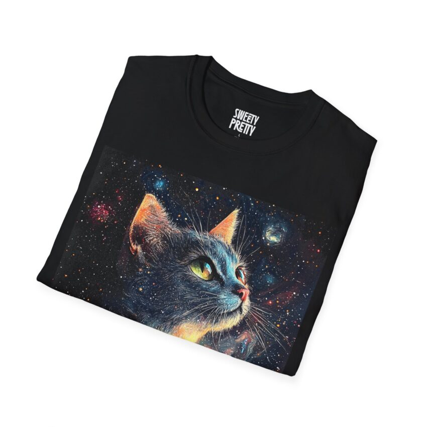 Cosmic Cat Unisex T-Shirt | Artistic Cat Tee | Cat Lover Gift | Everyday Wear | Unique Gift for Cat Parents - Image 2