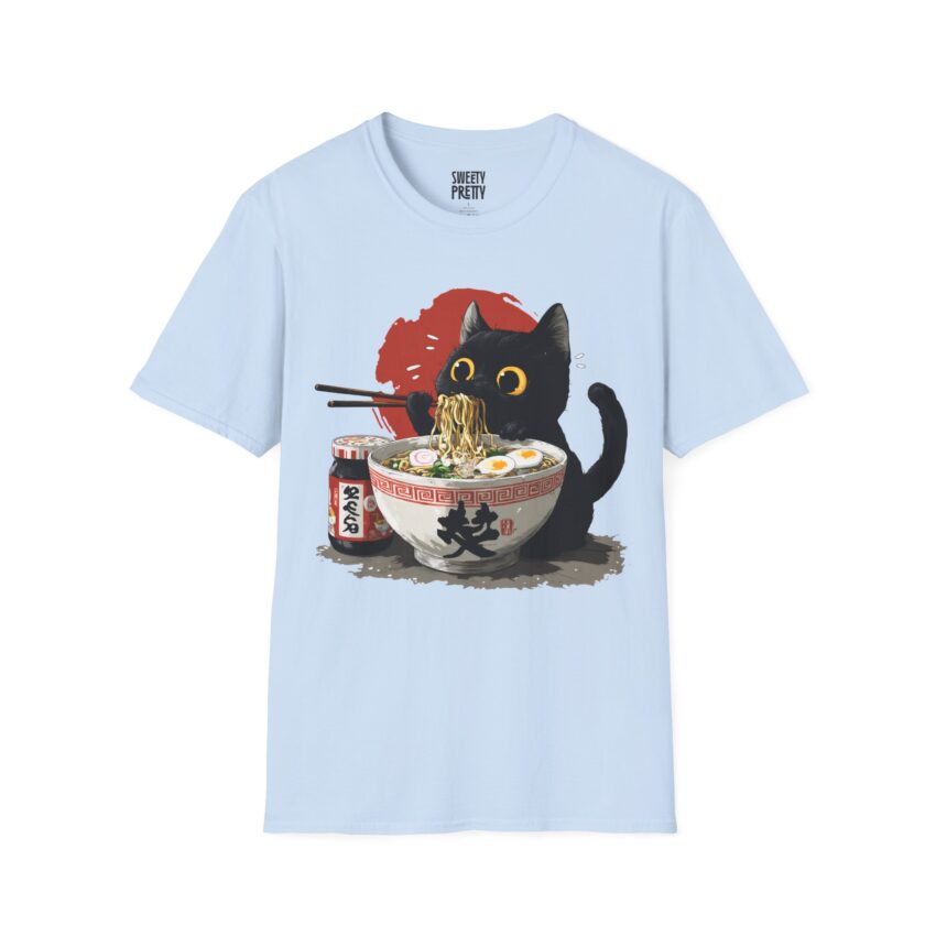 Cat Ramen Unisex T-Shirt, Cute Cat Shirt, Japanese Cat Tee, Foodie Gift, Animal Lover Apparel, Funny T-Shirt for Cat Lovers - Image 14