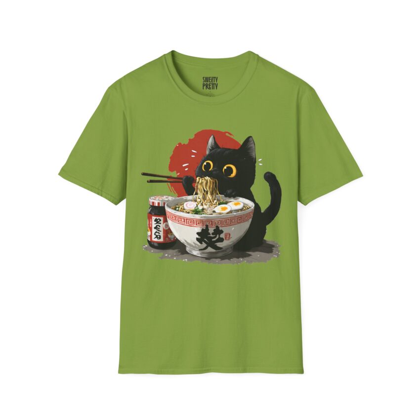 Cat Ramen Unisex T-Shirt, Cute Cat Shirt, Japanese Cat Tee, Foodie Gift, Animal Lover Apparel, Funny T-Shirt for Cat Lovers - Image 12