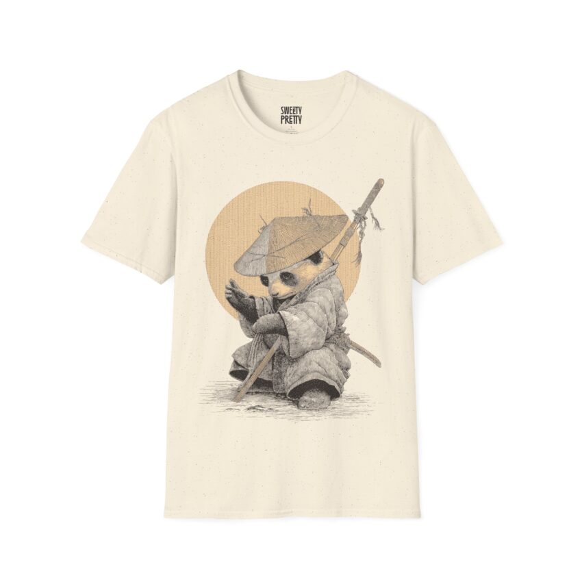 Cute Panda Warrior Unisex Softstyle T-Shirt | Fun Graphic Tee for Animal Lovers, Gifts for Birthdays and Holidays, Casual Wear - Image 4