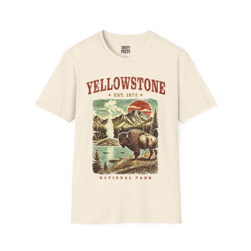Yellowstone Vintage Graphic T-Shirt, National Park Tee, Outdoor Enthusiast Shirt, Nature Lover Gift, Adventure Wear, Unisex Casual Top - Image 6