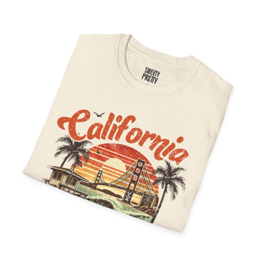 California Dreamin' Unisex Softstyle T-Shirt | Retro Beach Vibes, Perfect for Summer, Vacation, and Casual Outings, Gift for Travelers - Image 6