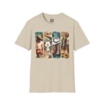 Bohemian Vibes Unisex Softstyle T-Shirt, Artistic Graphic Tee, Casual Wear, Summer Fashion, Unique Gift for Music Lovers - Image 4