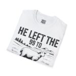 He Left the 99 Unisex Softstyle T-Shirt, Faith-Based Gift, Christian Apparel, Religious Tee, Great for Church & Service - Image 2