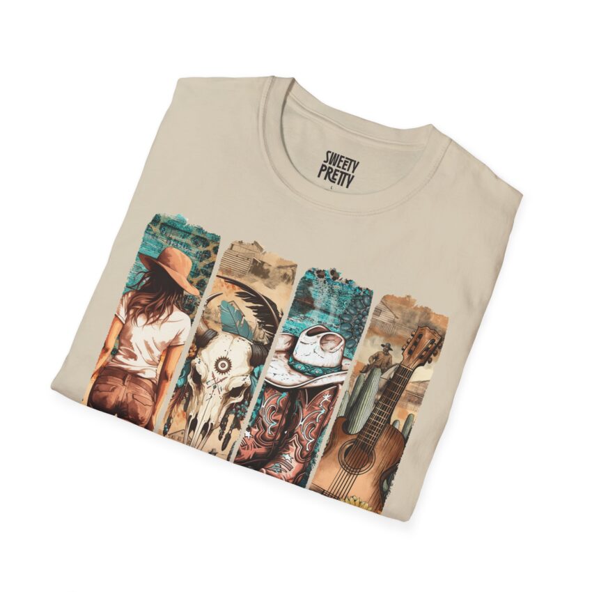 Bohemian Vibes Unisex Softstyle T-Shirt, Artistic Graphic Tee, Casual Wear, Summer Fashion, Unique Gift for Music Lovers - Image 5