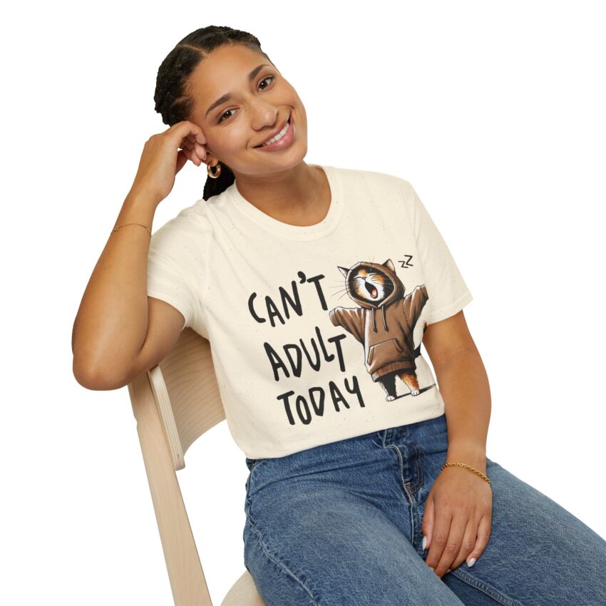 Funny Cat Graphic Tee, Can't Adult Today T-Shirt, Humorous Gift, Unisex Casual Wear, Pet Lover Apparel, Birthday Gift - Image 8