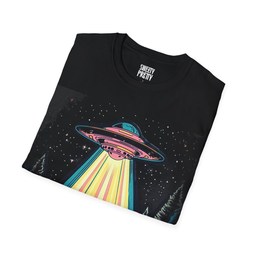 Cow Abduction Graphic T-Shirt, Alien Shirt, Funny Gift for Cow Lovers, Unisex Tee, Farm Life Apparel, Unique Casual Wear - Image 2